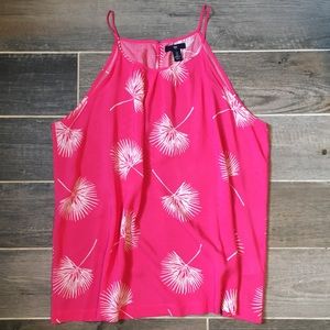 Bright pink silk top
